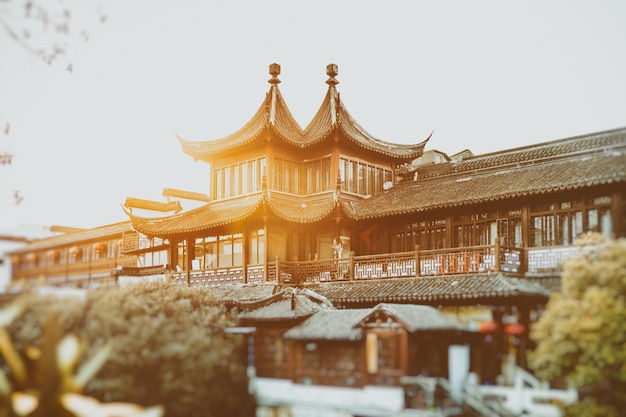 A scene outside Fuzimiao Temple