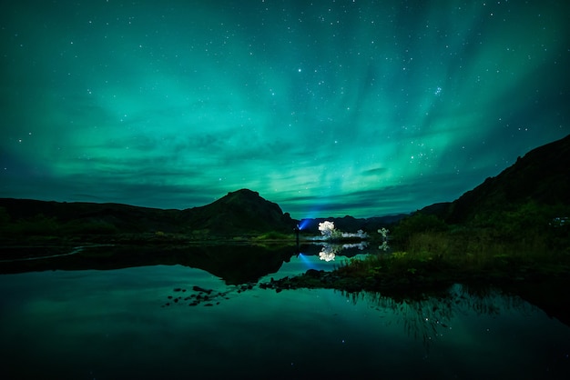 Scenery of aurora