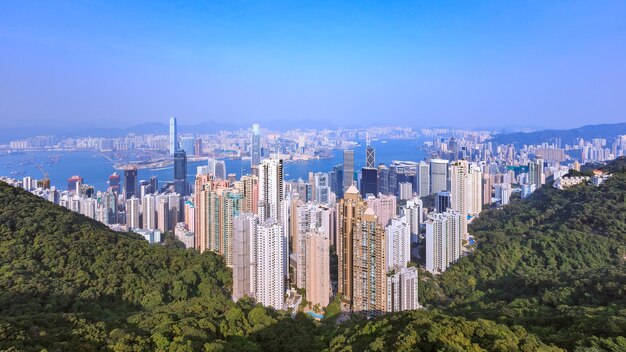 홍콩 빅토리아 피크의 풍경 중국