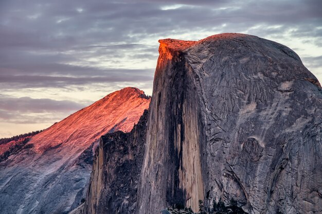 Scenic shot of the rock formation in Yosemite National Park located in California, USA