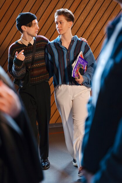 School scene with queer teens