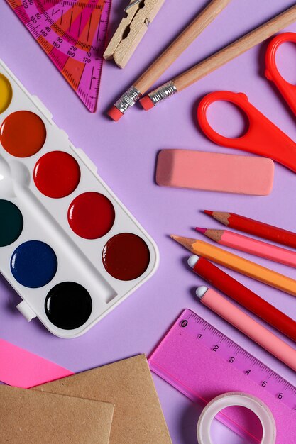 School supplies for art classes