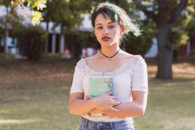 Schoolgirl on campus