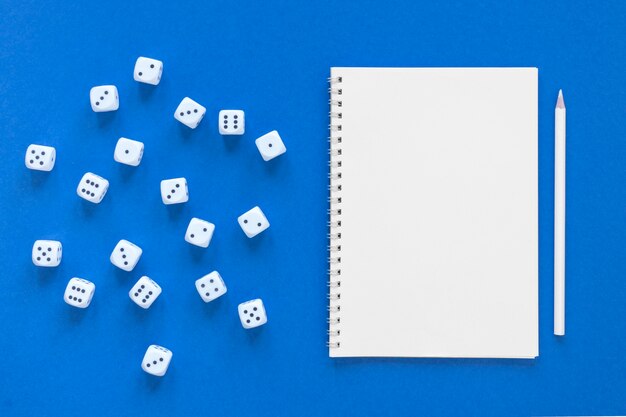 Science of dice probabilities and empty notebook
