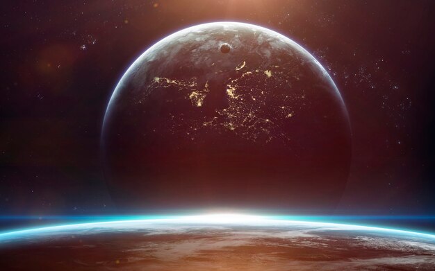 ブラックホール 抽象的な空間の壁紙 星 星雲 銀河 惑星で満たされた宇宙 プレミアム写真