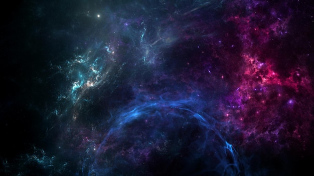 Научная фантастика обои красота глубокого космоса красочная графика для фона планеты галактики Premium Фотографии