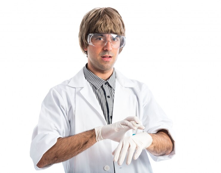 Free Photo scientist over white