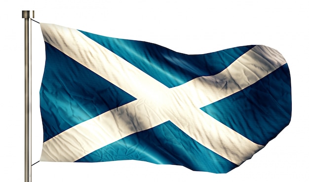 スコットランドの国旗は、3Dの白い背景を分離