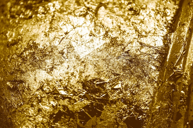 金箔のテクスチャ背景のスクラップ