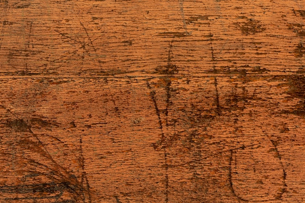 Scratched wooden surface