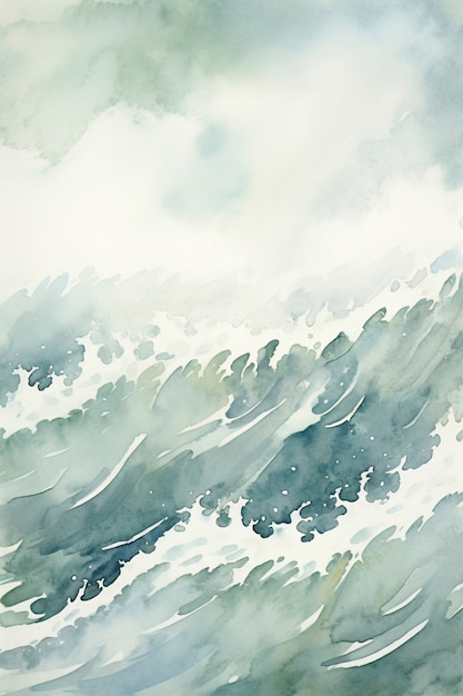 Sea landscape with digital art style