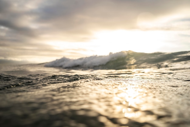 Sea landscape with wave