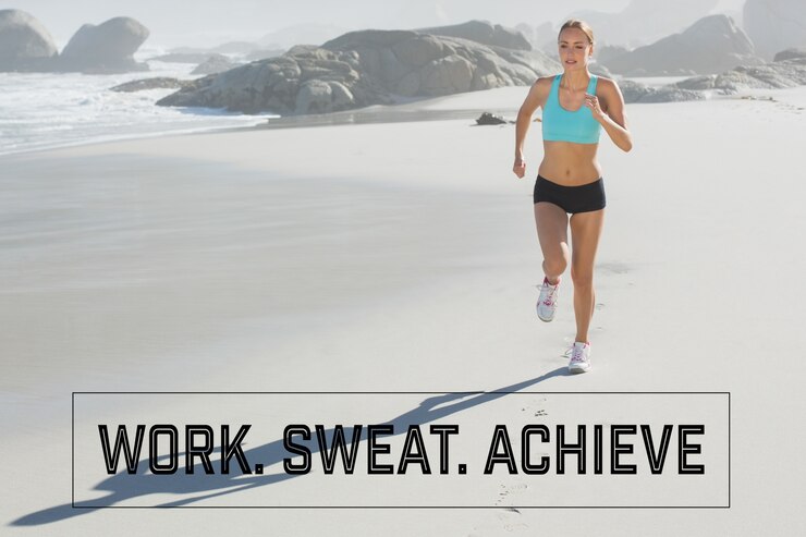 Free Photo sea ocean vacation exercising smiling