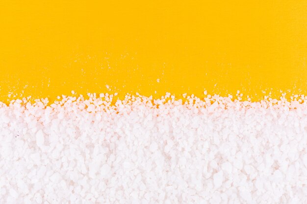 Sea salt on orange surface