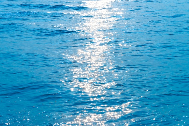 Sea water and sun flare