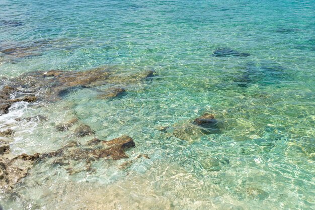 晴れた日の海水