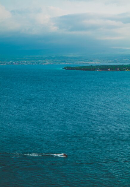 Sea with a cloudy weather