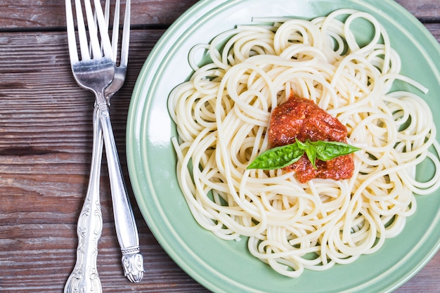 Free photo seafood pasta, shrimp