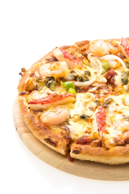 Seafood pizza