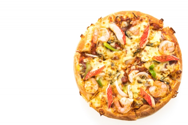 Seafood pizza