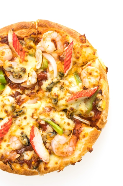 Free photo seafood pizza