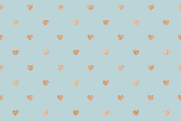 Free photo seamless glittery gold hearts patterned background