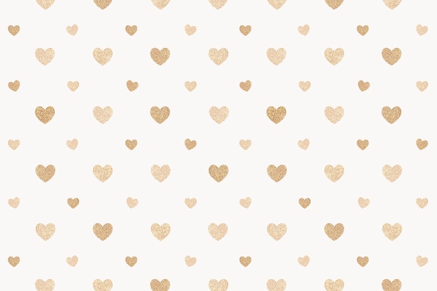 Free photo seamless glittery gold hearts patterned