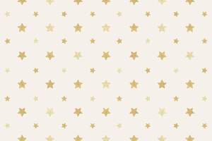 無料写真 シームレスなキラキラの金の星の背景デザインリソース