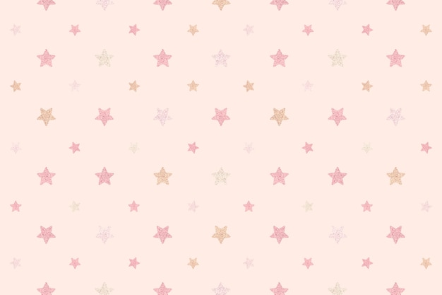 Seamless glittery pink stars background