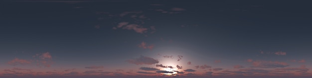 Безшовная панорама неба hdri угол обзора 360 градусов с зенитом и облаками для использования в качестве небесного купола. 3d визуализация иллюстрации