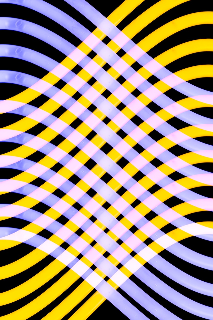 मुफ़्त फोटो seamless wave pattern of neon tube