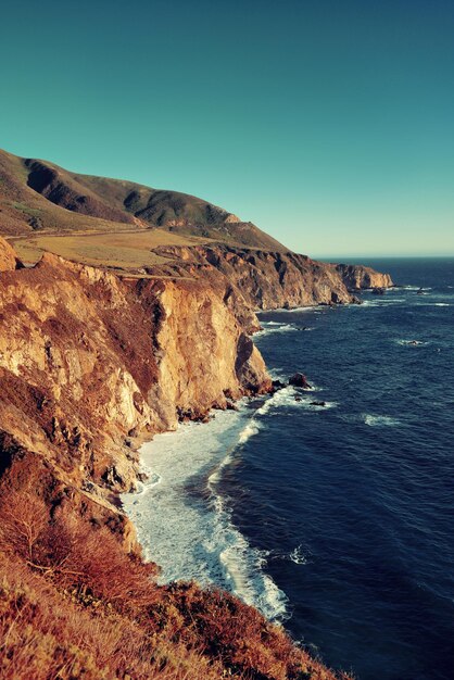 캘리포니아 빅서의 바다 풍경.