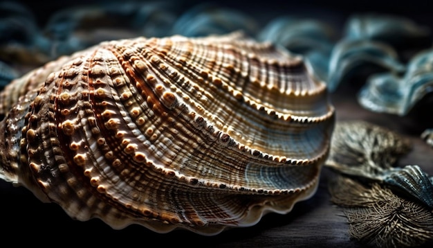 Foto gratuita la collezione seashell mette in mostra la bellezza della natura acquatica generata dall'intelligenza artificiale