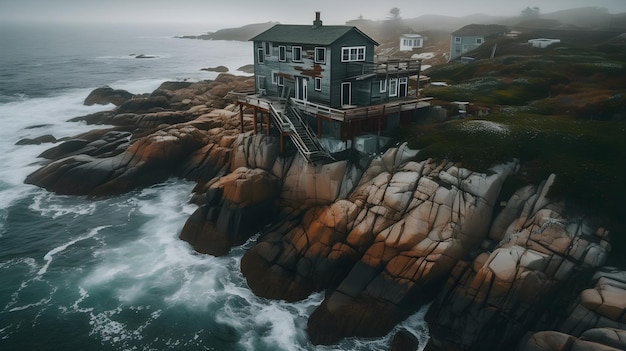 Free photo seaside coastal architecture