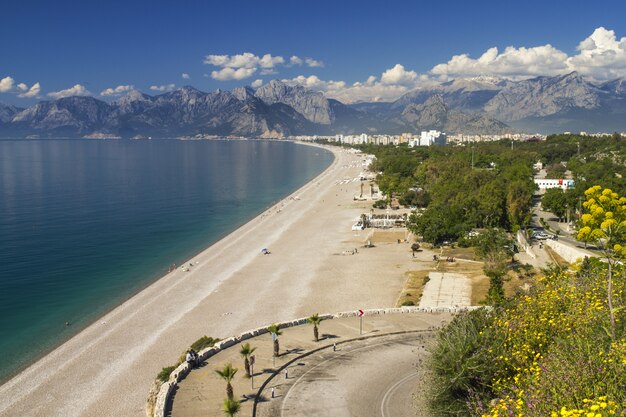 Seaside during sunny summer day