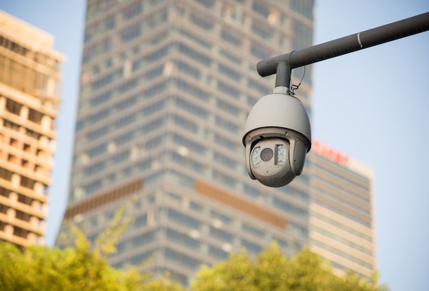 Foto gratuita telecamera di sicurezza e video urbani