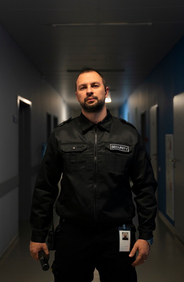 Free Photo security guard at workspace