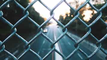 Free photo selective closeup shot of chain link fence