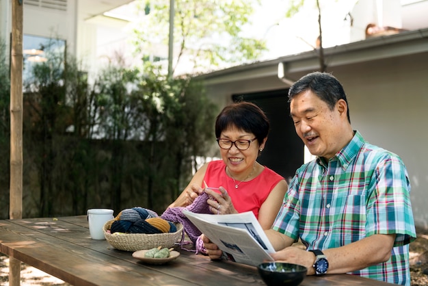 Senior Asian couple