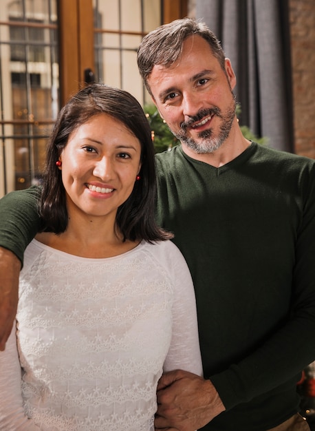 Senior christmas couple close-up shot