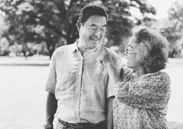 Senior couple in the park