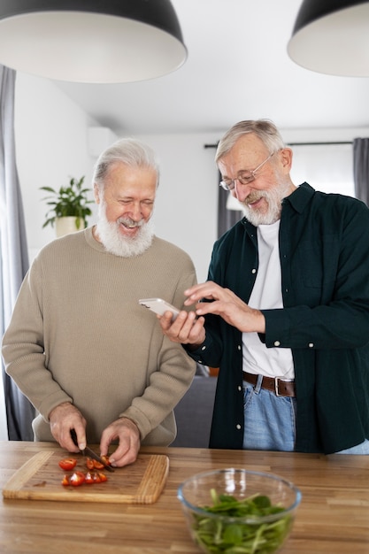 Senior friends spending time together