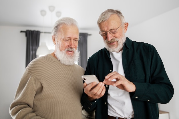 Senior friends spending time together