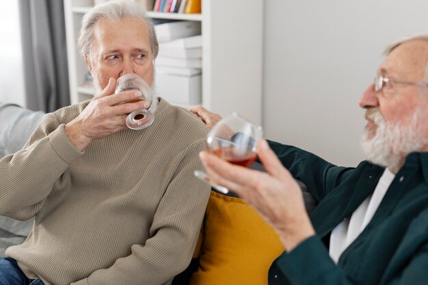 Senior friends spending time together