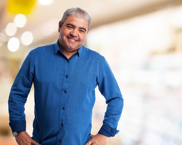 Free photo senior man smiling