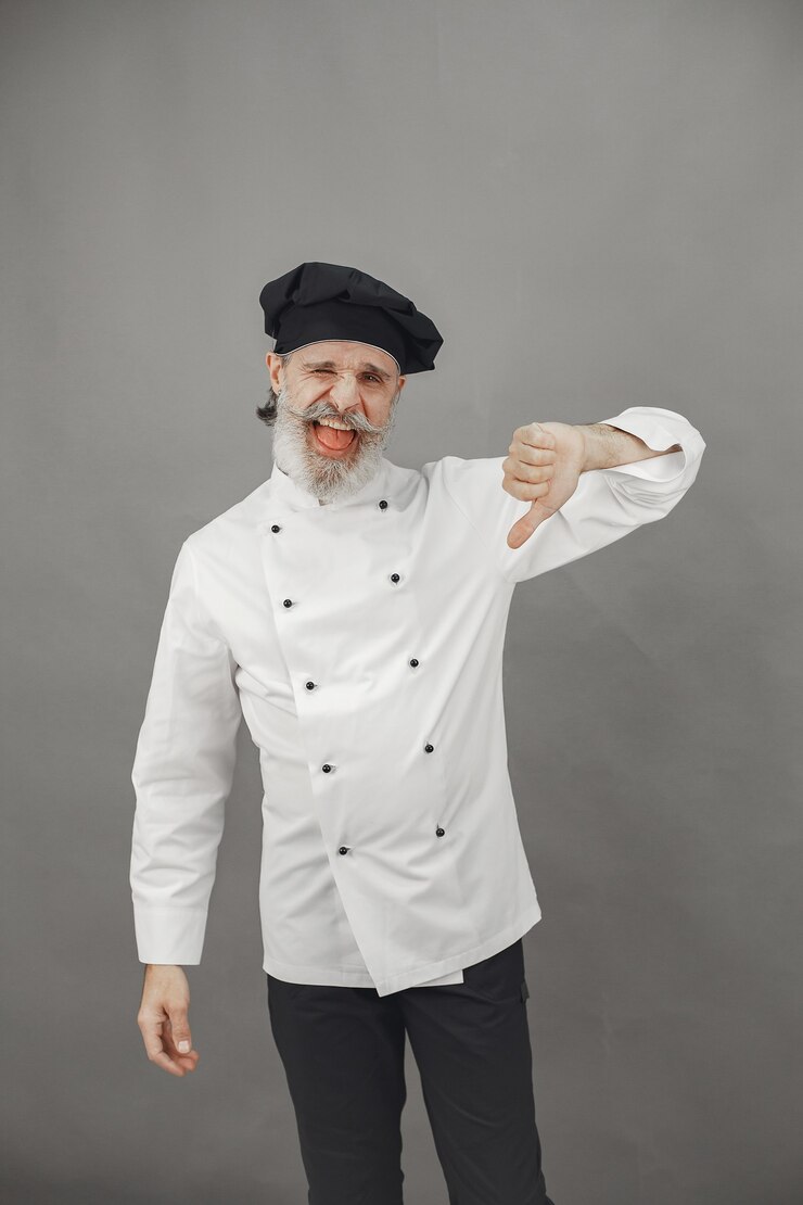 Free Photo senior man with thumb down.