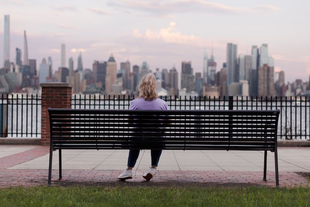 Senior woman traveling areound the world