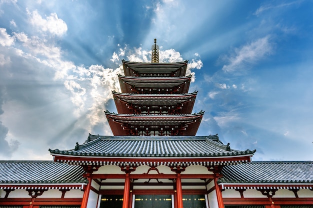 Free photo senso-ji temple in asakusa, tokyo, japan.