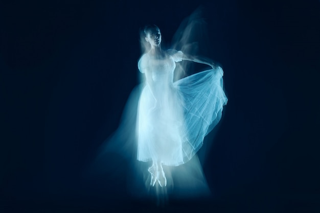  a sensual and emotional dance of beautiful ballerina through the veil