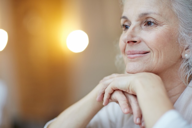 Serene old woman portrait